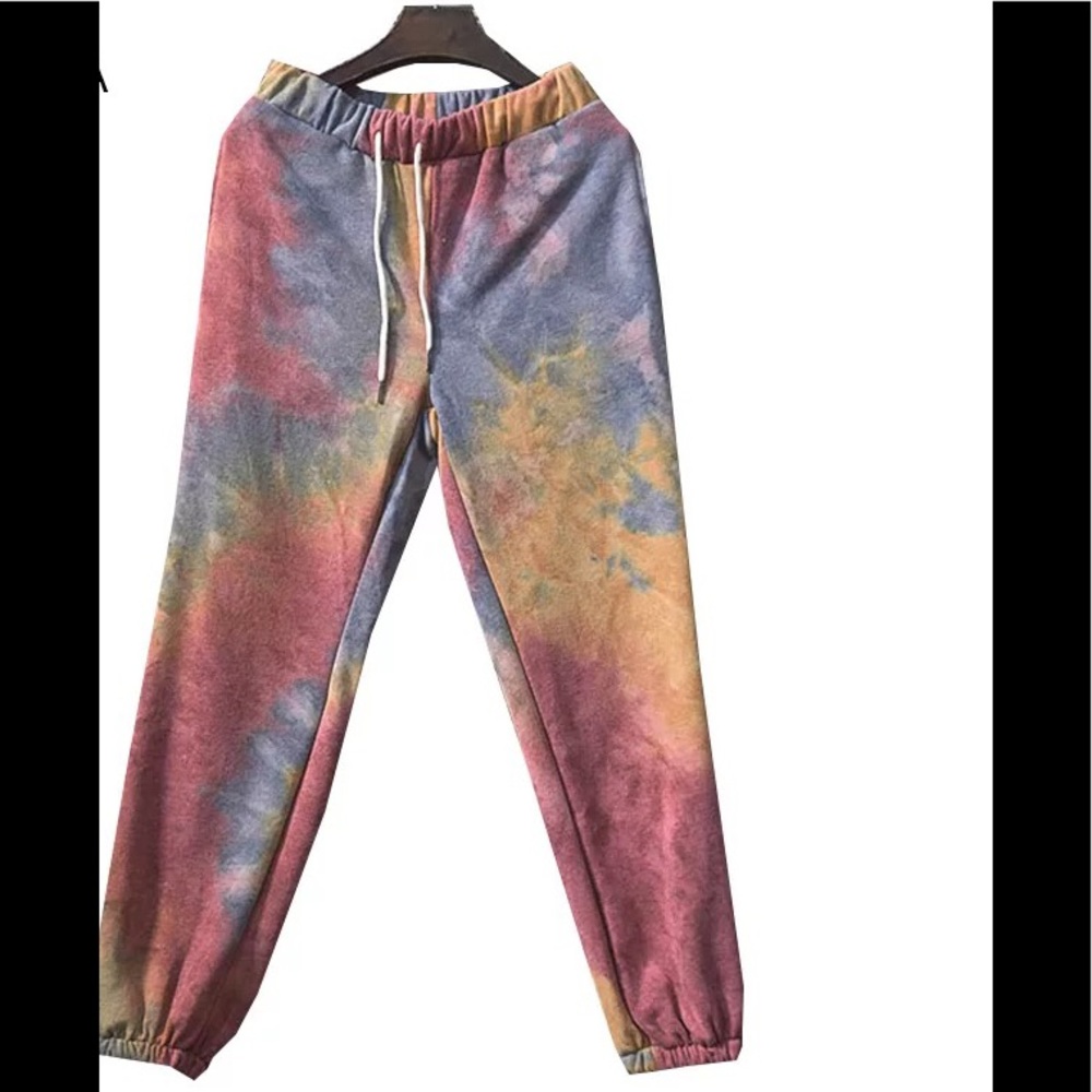 Tie Dye Rust Crush Knit Top&Sweatpants Lounge Set - Picture 3 of 5